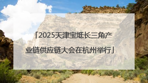 2025天津宝坻长三角产业链供应链大会在杭州举行