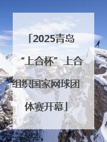 2025青岛“上合杯”上合组织国家网球团体赛开幕