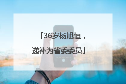 36岁杨旭恒，递补为省委委员