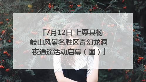 7月12日 上栗县杨岐山风景名胜区奇幻龙洞夜逍遥活动启幕（图）