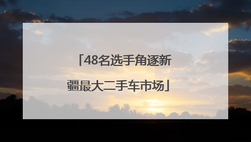 48名选手角逐新疆最大二手车市场