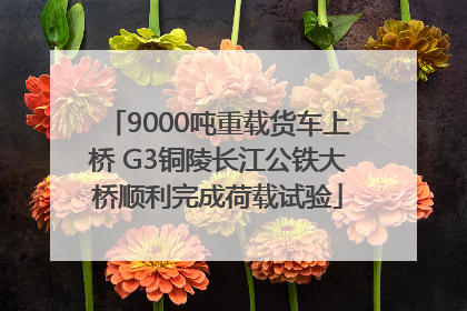 9000吨重载货车上桥 G3铜陵长江公铁大桥顺利完成荷载试验